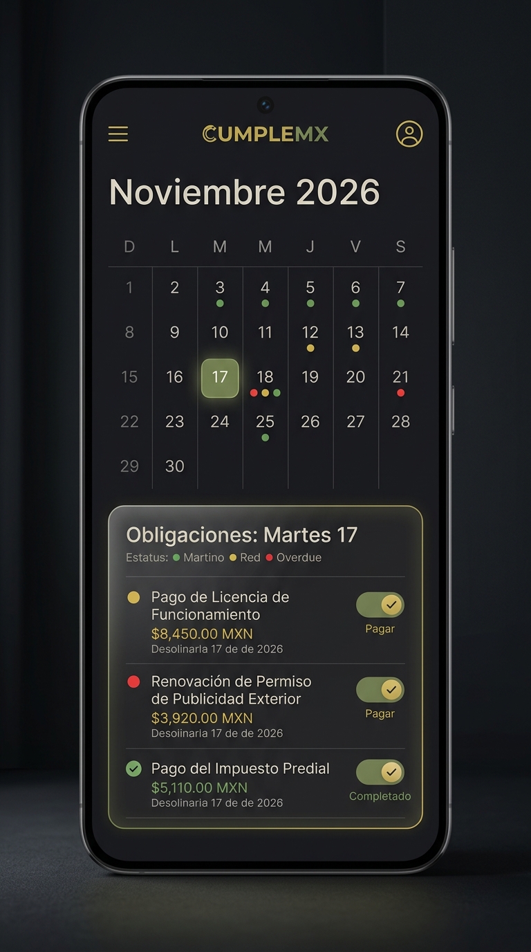 Calendario CumpleMX Móvil